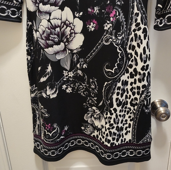White House Black Market mixed pattern midi dress Size xxs, fits like a small. - Picture 4 of 7